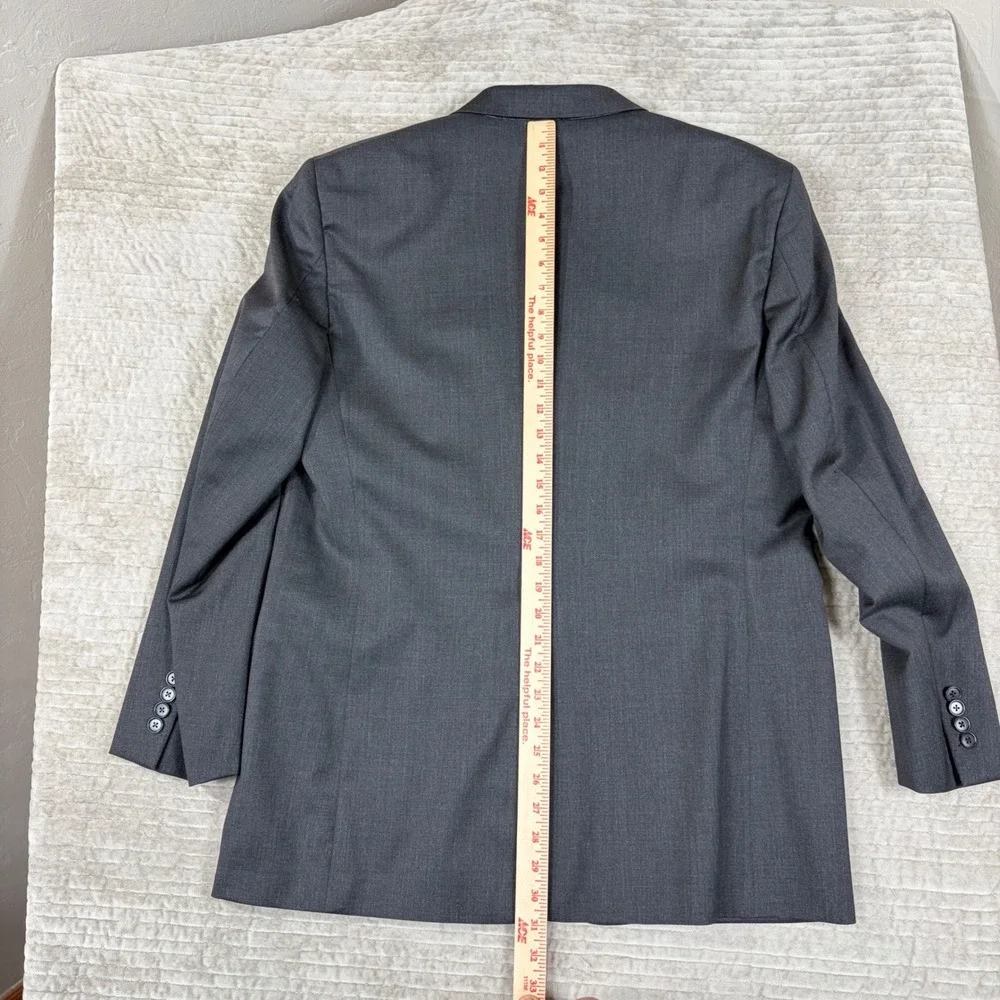 Brooks Brothers 1818 Madison Suit Mens Charcoal Gray Wool Pleated 2 Piece Set